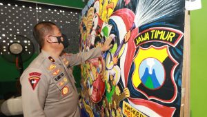 Salurkan Aspirasi Pecinta Seni, Polda Jawa Timur Gelar Bhayangkara Mural Festival 2021