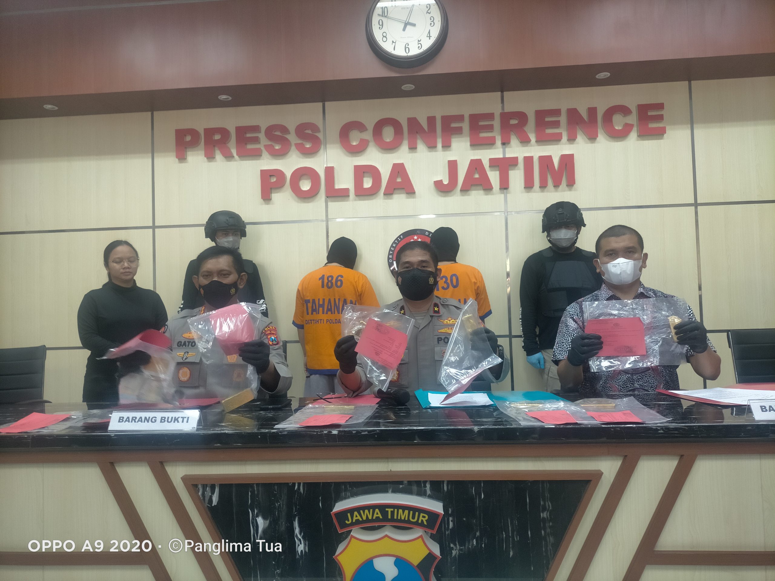 Karyawan Bawa Kabur Emas 7 Kg, Dibekuk Ditreskrimum Polda Jatim