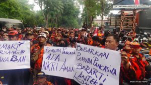Gelar Unjuk Rasa Damai, Pemuda Pancasila Jawa Timur Kecam Pernyataan Junimart Girsang