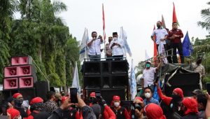 Berkat Sinergitas Semua Pihak Aksi Unjuk Rasa SEKBER DPC SP/SB Kab.Gresik Berjalan Lancar