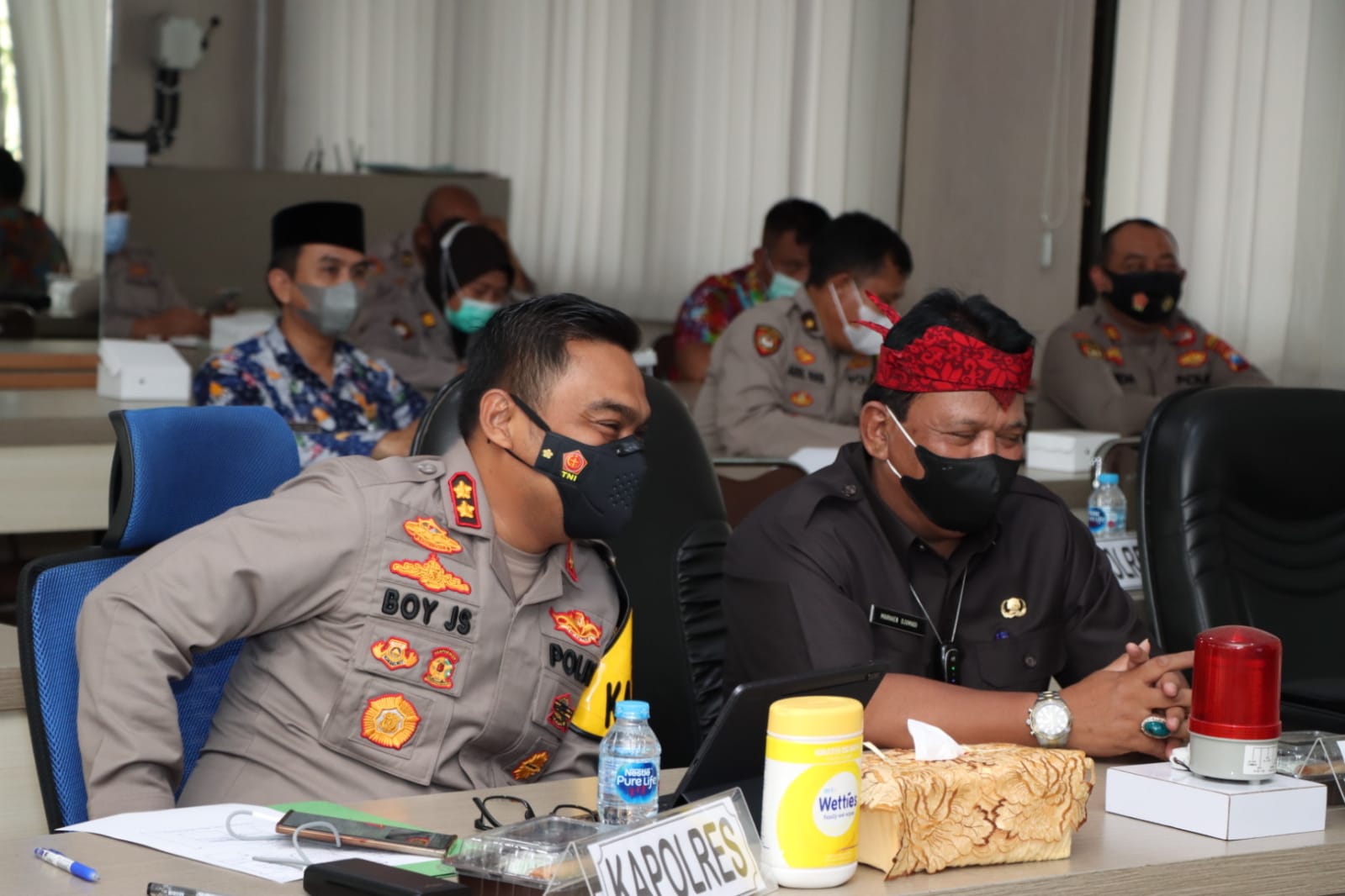 Vaksinasi Covid-19 Melonjak Drastis, Plt Bupati Nganjuk Apresiasi Kinerja Kapolres Nganjuk