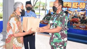 Dankodiklat TNI AL Hadiri Tasyakuran Puncak HUT Korpri Ke-50 Tahun 2021