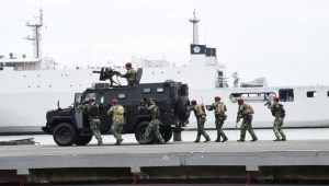 Dankodiklat TNI AL Hadiri Puncak Hari Armada RI Tahun 2021 di Dermaga Ujung Koarmada II Surabaya