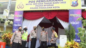 Jelang Nataru, Kapolres Pasuruan Kota Cek Kesiapan Pospam Dan Posyan Polres Pasuruan Kota