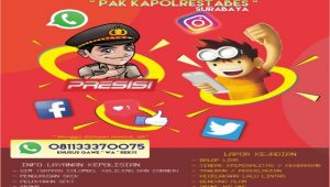 Kapolrestabes Surabaya Luncurkan Whatsapp Center “Lapor Pak Kapolrestabes
