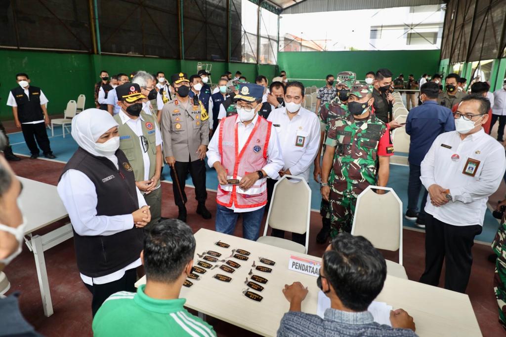 Forkopimda dampingi Menhub Cek Kesiapan Penanganan Kedatangan PPLN di LPMP Jatim