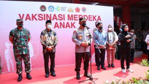 Launching Vaksinasi Merdeka Anak, Kapolri: Upaya Menjaga Generasi Penerus Bangsa