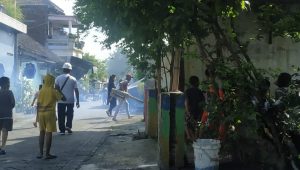Darurat Demam Berdarah Dengue, Dusun bersama Puskesmas melakukan Fogging