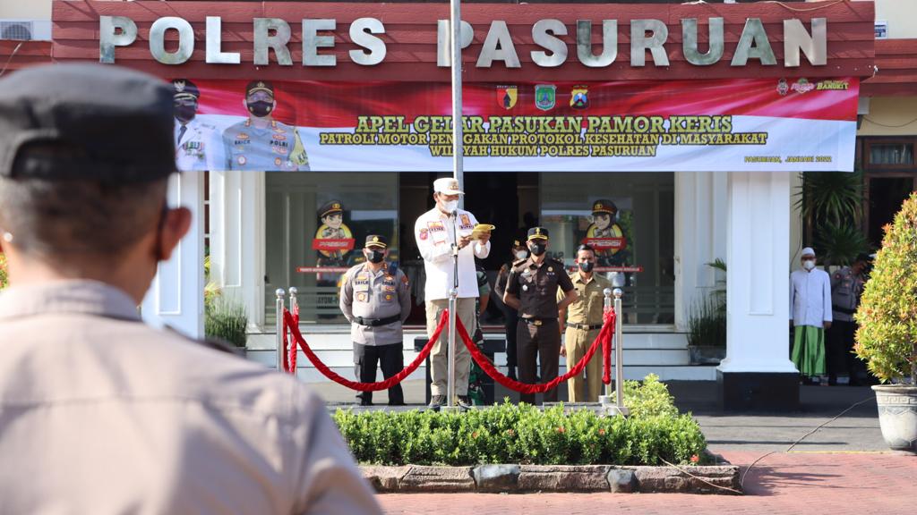 Forkopimda Kabupaten Pasuruan Laksanakan Apel Gelar Pasukan “Pamor Keris”