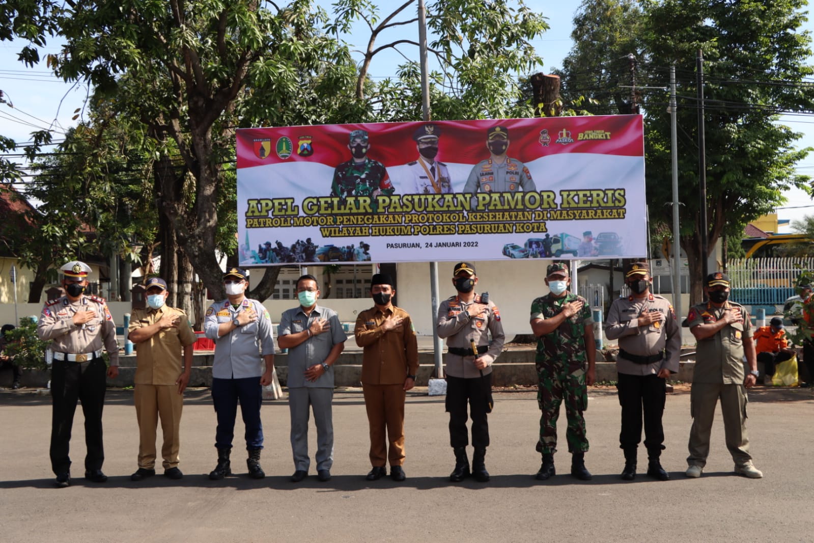 Polresta Apel Gelar Pasukan Dalam Rangka Pamor Keris (Patroli Motor Penegakan Prokes di Masyarakat)