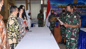 Kodiklat TNI AL Laksanakan Penandatangan Kontrak Bersama Secara Kolektif