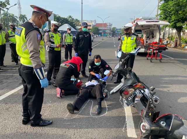 Satlantas Polres Pasuruan Kota Gelar Pelatihan Penanganan TPTKP Laka Lantas dan PPGD