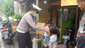 Sapa Saya’ Program Satlantas Polres Batu Berbagi Kepada Anak Yatim Piatu
