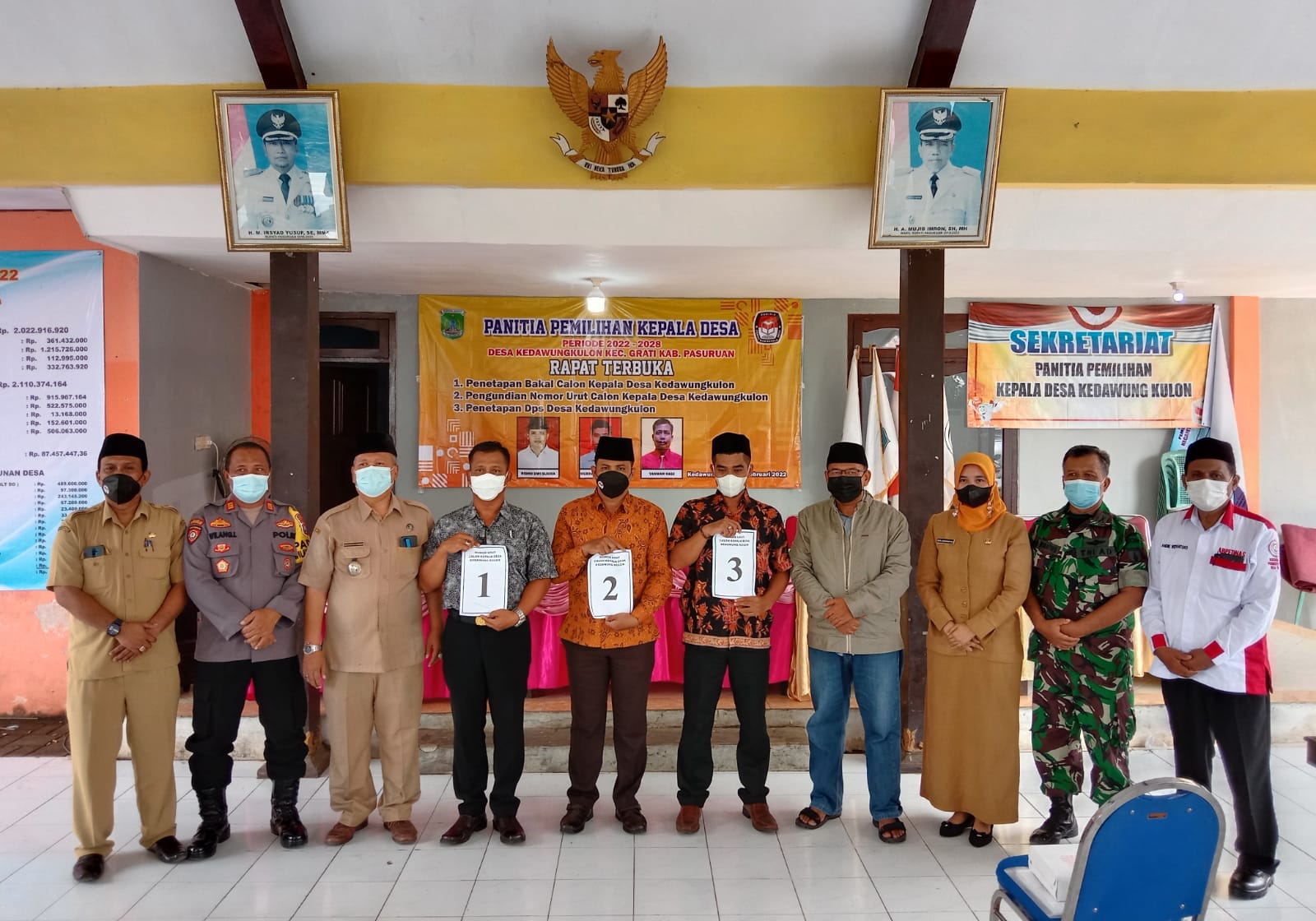 Panitia Pilkades Kedawung kulon Gelar Acara Pengundian Nomor Urut Calon Kades