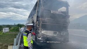 Bus Pariwisata Terbakar di Tol Pandaan-Malang, Penumpang Sempat Berteriak Kepanasan