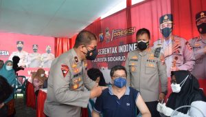 Wakapolda Jatim Apresiasi Capaian Vaksinasi Sidoarjo