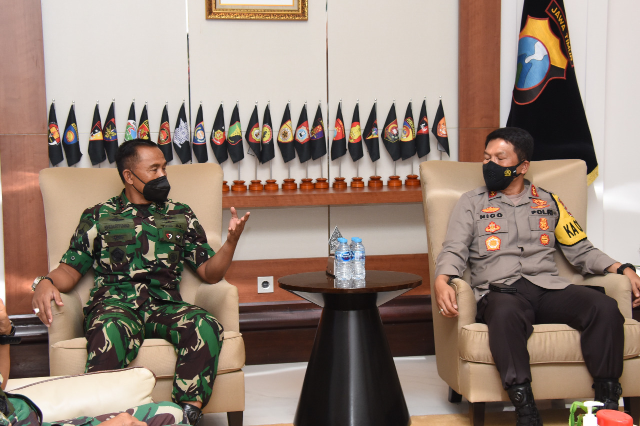 Dankodiklatal Laksanakan Kunjungan Kerja ke Kapolda Jatim