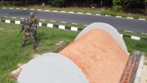 Siswa Dikmaba TNI AL Angkatan Ke-42 Satdik -1 Kodiklatal Latihan Lempar Granat