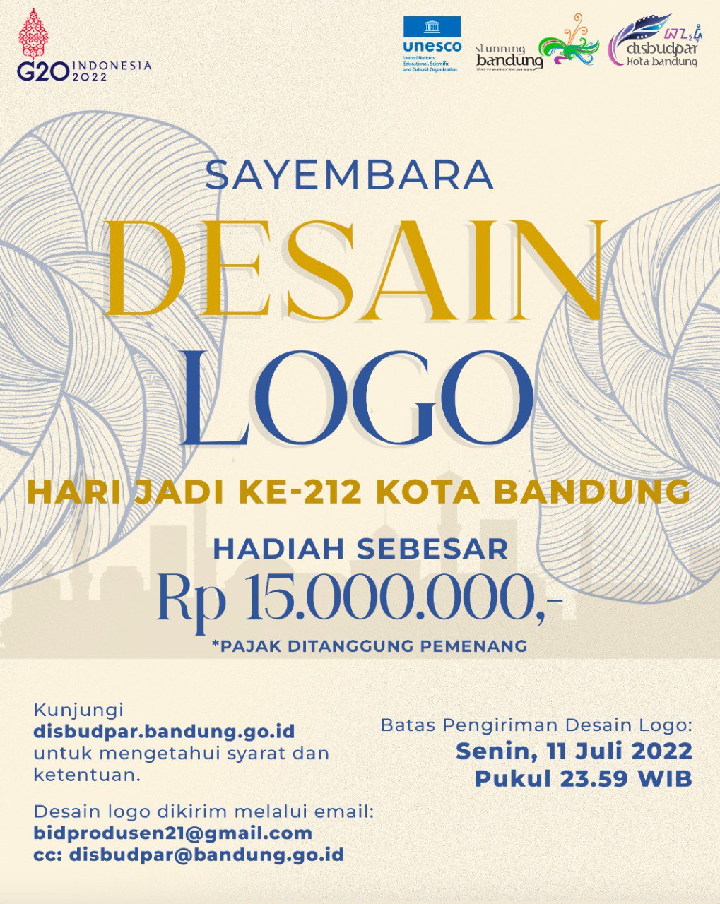 Hari Jadi ke-212 Kota Bandung, Yuk Ikut Sayembara Logo!