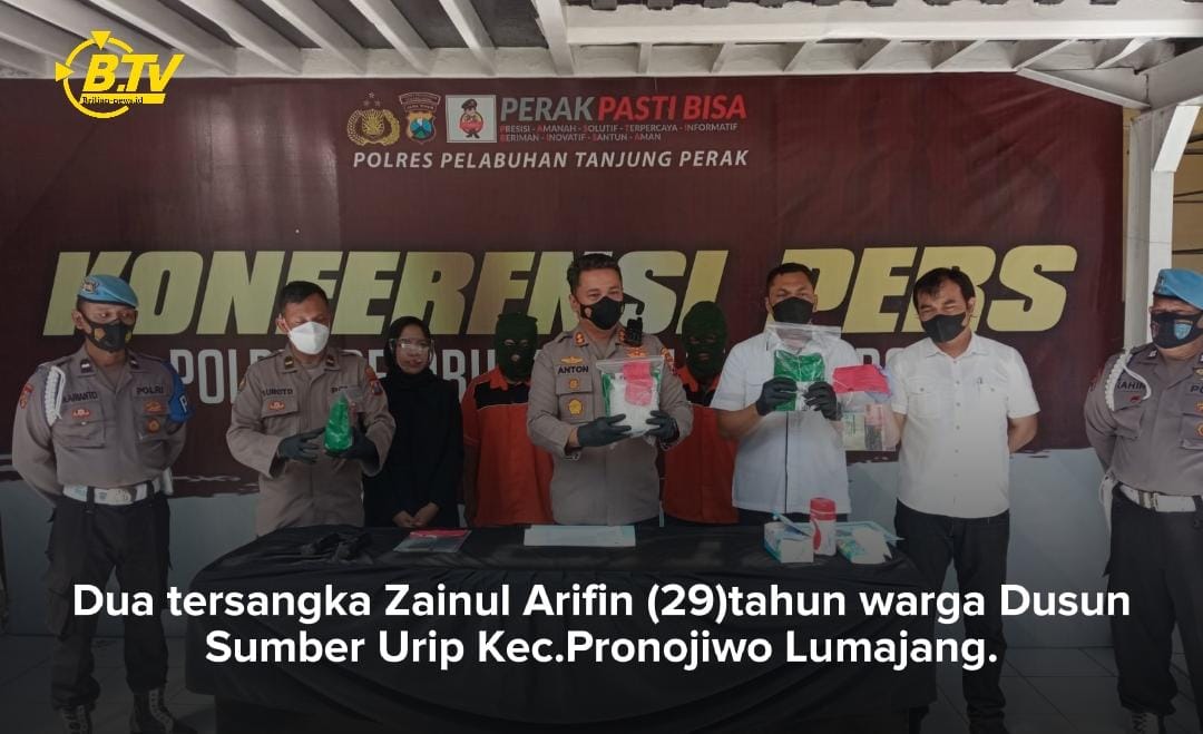 Satresnarkoba Polres Tanjung Perak Amannkan Kurir Narkoba Sabu Asal Lumajang