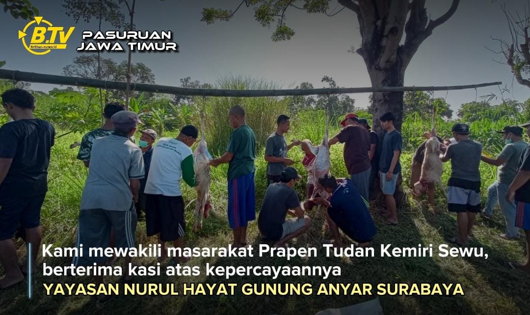 Yayasan Gunung Anyar Surabaya, Salurkan Hewan Qurban Melalui Warga Prapen Tudan Pandaan