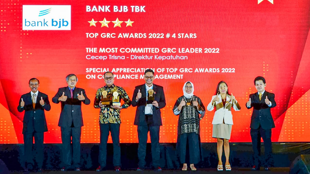 Lagi, bank bjb Raih Top GRC Award 2022