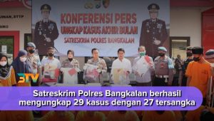 Mapolres Bangkalan Pamerkan Hasil Penangkapan Kriminal Selama 1 Bulan Agustus