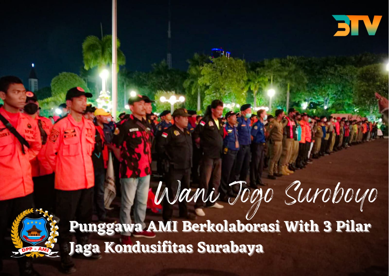 Punggawa AMI Berkolaborasi With 3 Pilar Jaga Kondusifitas Surabaya