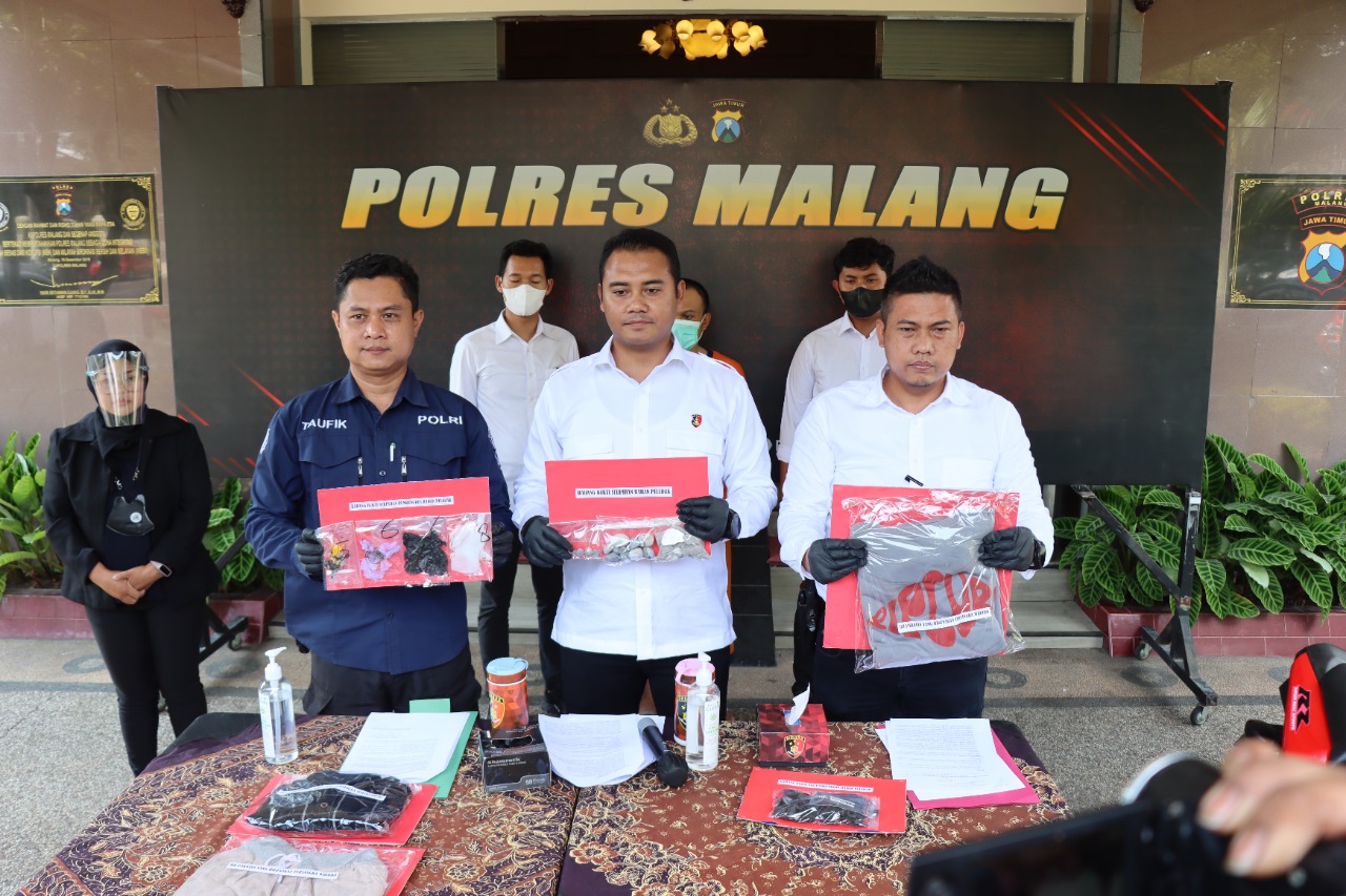Polres Malang Berhasil Amankan Tersangka Pelemparan Bondet Rumah Petugas Lapas