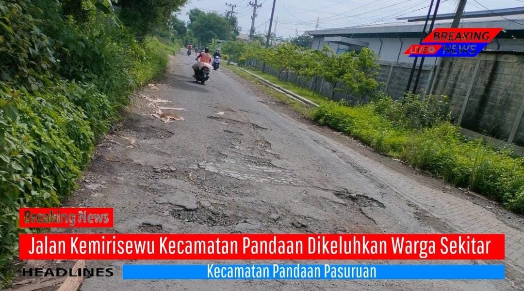 Jalan Kemirisewu Kecamatan Pandaan Dikeluhkan Warga Sekitar