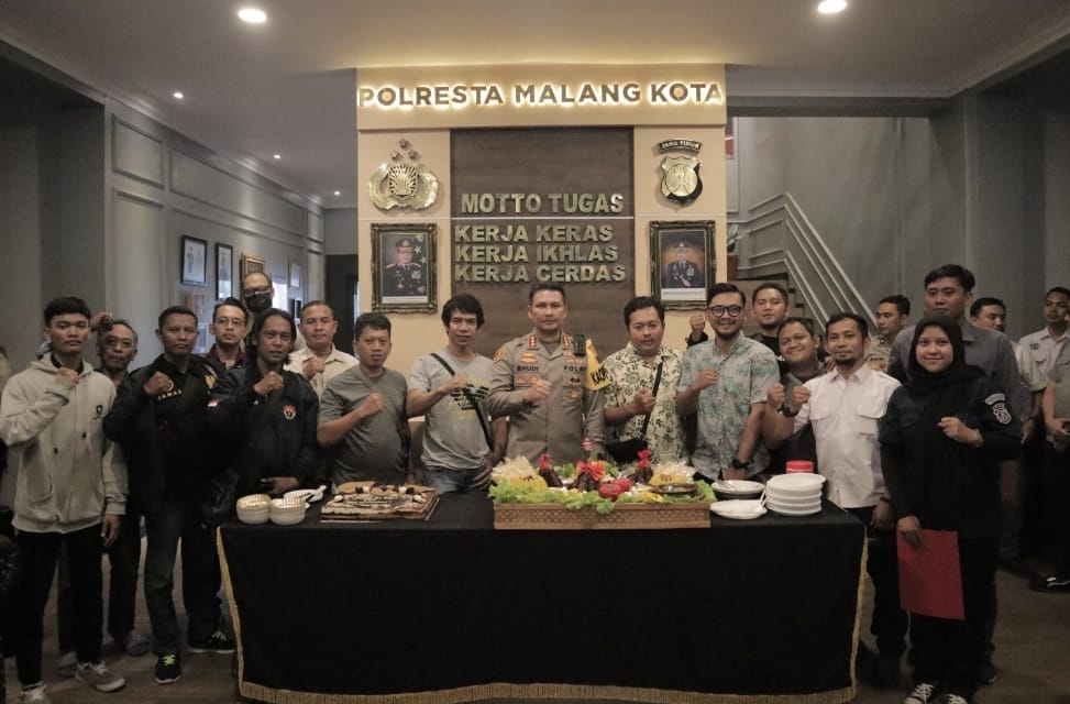 Solid….! Sambut Tasyakuran Hari Pers Nasional, Kapolresta Malang Kota Apresiasi Kinerja Wartawan