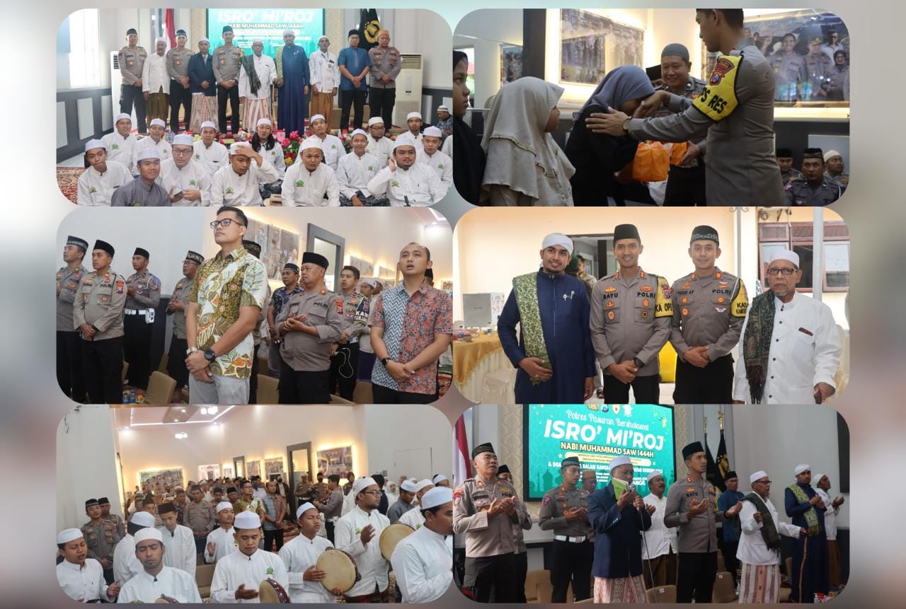 Polres Pasuruan Bersholawat Dalam Rangka Isro’ Mi’roj Dan Sukseskan Ops Keselamatan Semeru 2023