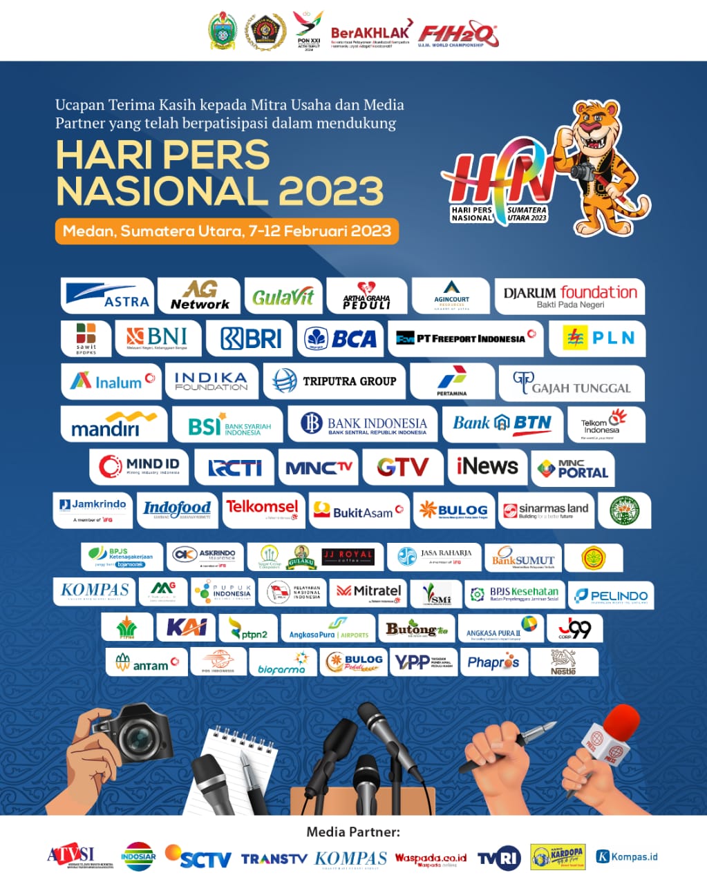 Panitia PWI Pusat Apresiasi Mitra Sponsor Dukung HPN 2023