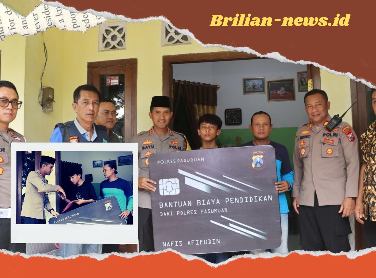 Kapolres Pasuruan Menemui Korban Pengeroyokan di Rumah Orang Tuanya, dan Berikan Bantuan Biaya Pendidikan