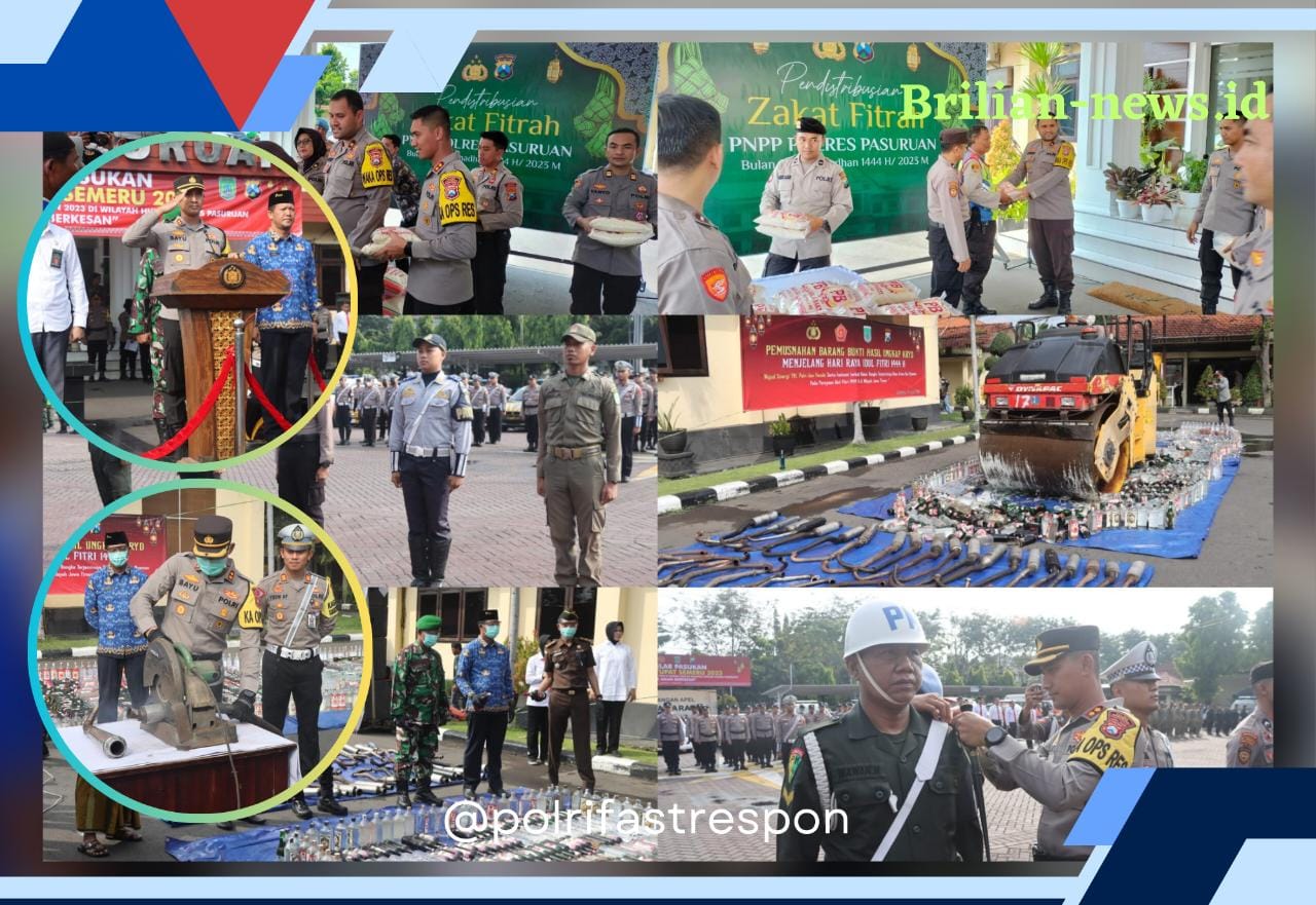 Jelang Pengamanan Idul Fitri 1444 H, Polres Pasuruan Gelar Apel Operasi Ketupat Semeru 2023 dan Pemusnahan Botol Miras