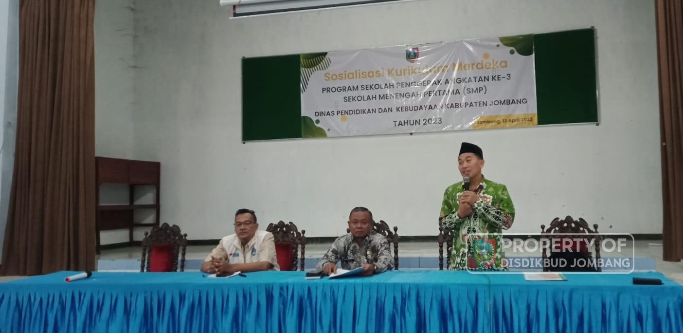 Disdikbud Jombang Gelar Sosialisasi Kurikulum Merdeka Program Sekolah Penggerak Angkatan 3 Jenjang SMP