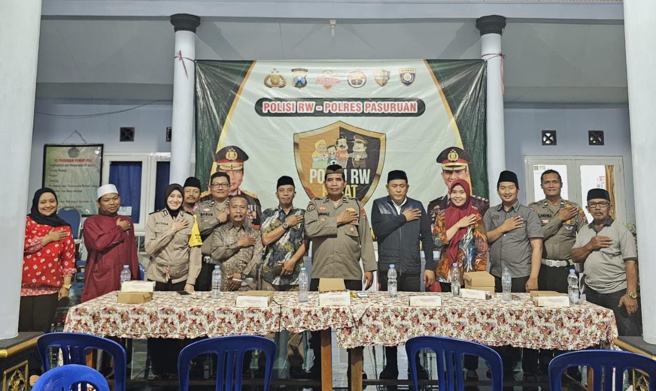 Tingkatkan Sinergitas, Polisi RW Polres Pasuruan Gelar Silaturahmi Bersama Ketua RW Se-Kelurahan Kejayan