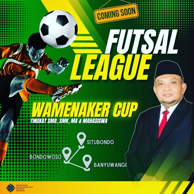 DPC PBB Banyuwangi Membuka pendaftaran ” TURNAMEN WAMENAKER FUTSAL LEAGUE” Yang Akan Diselenggarakan di Tawang Alun Banyuwangi
