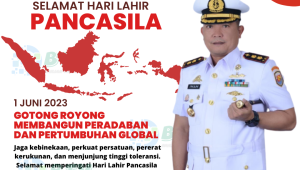 Pesan Moril Danlanal Batuporon di Harlah Pancasila 2023
