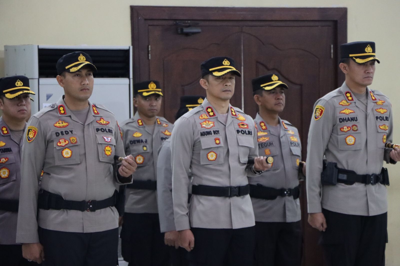 Kapolres AKBP Teguh Priyo Wasono Hadiri Acara Serah Terima Wakapolda Bali dan PJU Lainnya