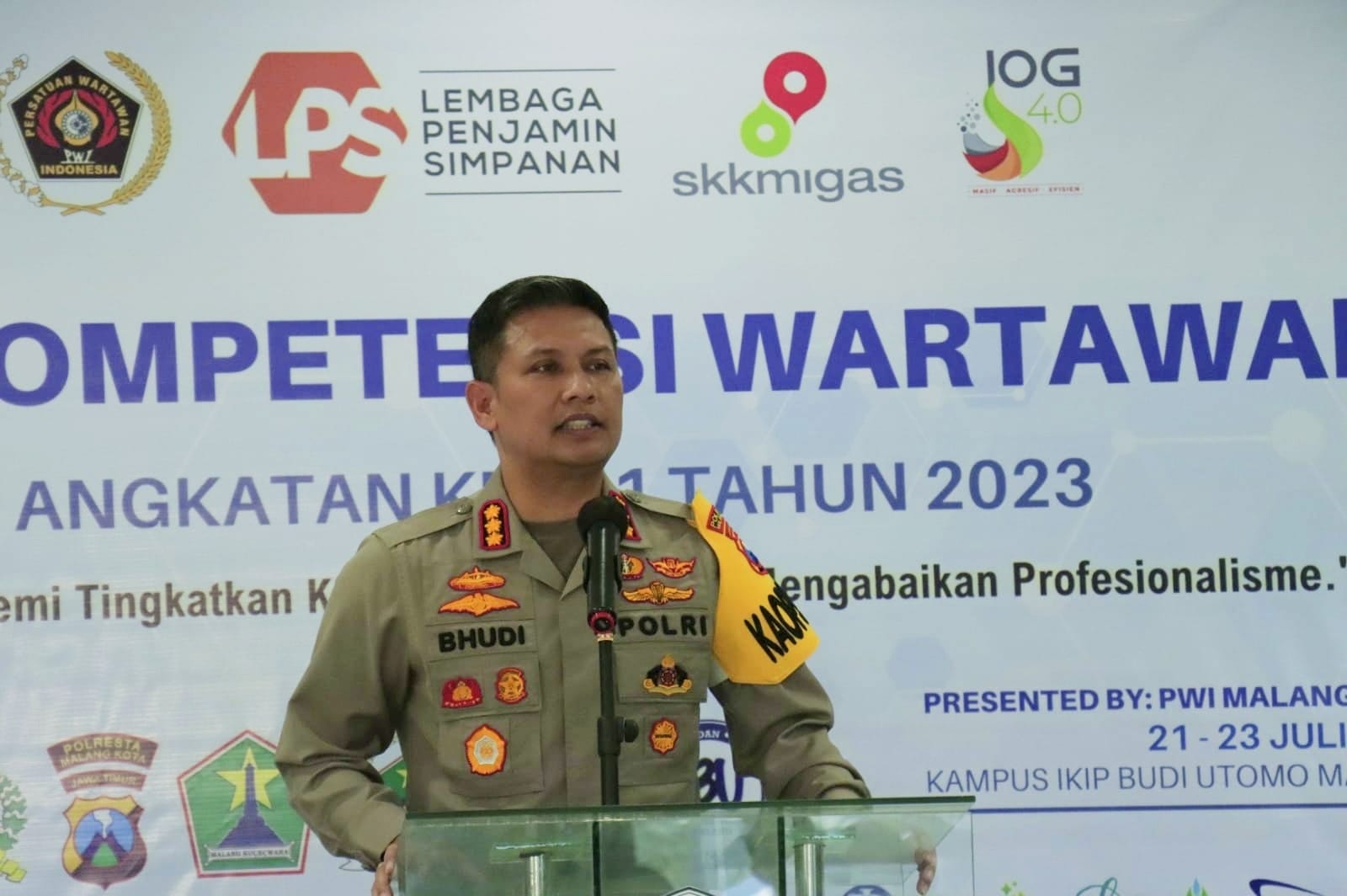 Kapolresta Malang Kota Secara Resmi Membuka Uji Kompetensi Wartawan 2023