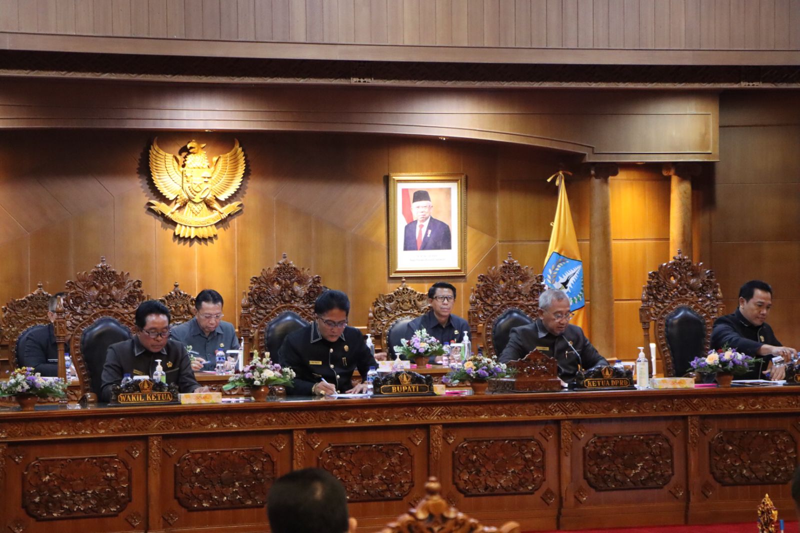 Kapolres AKBP Teguh Priyo Wasono Hadiri Penutupan Rapat Paripurna Masa Persidangan Kedua DPRD Badung