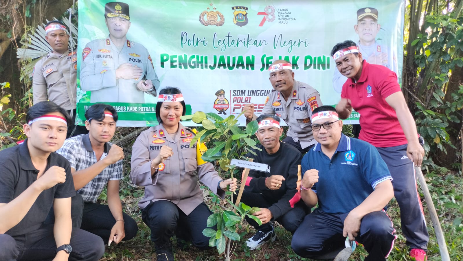 Wakapolres Kompol Putu Diah kurníαwαndαrí Pimpin Penanaman Pohon