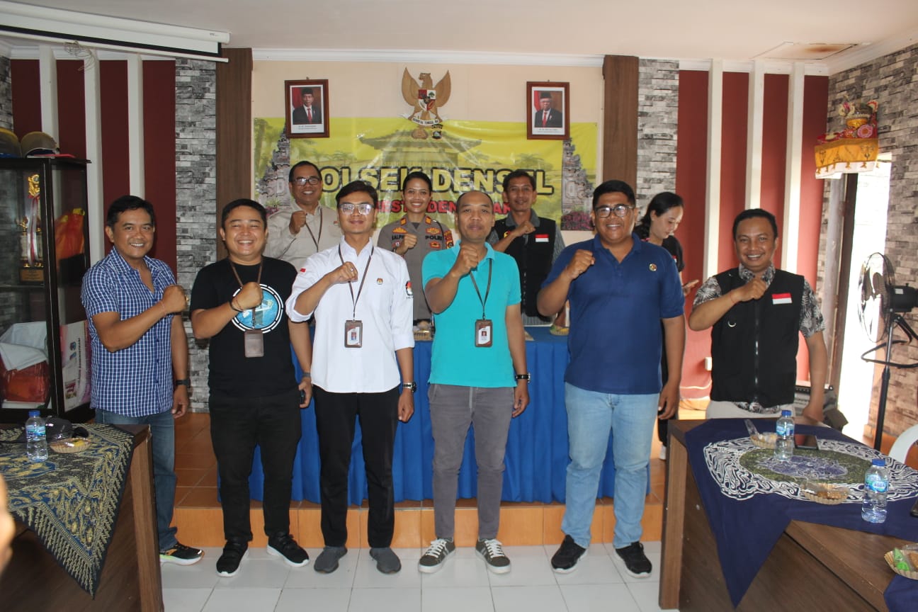 Polsek Densel Menerima Audensi Dari Panwascam Denpasar Selatan