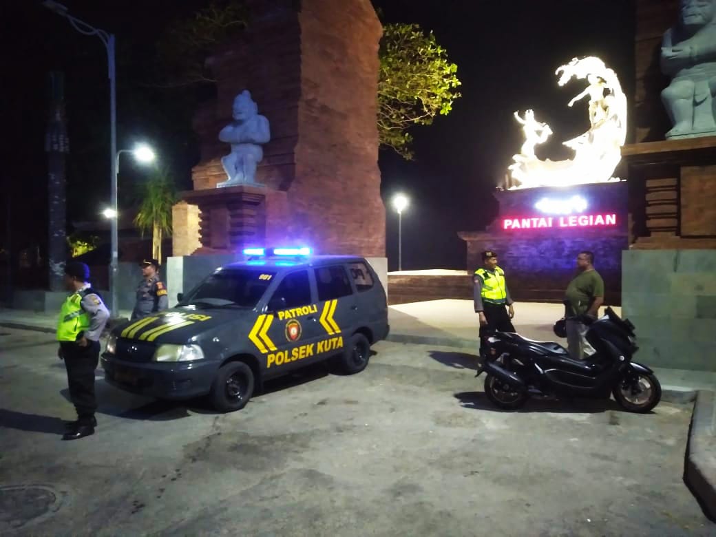 Gencarkan Kegiatan Blue Light Patrol, Polsek Kuta Berupaya Antisipasi Kerawanan Malam Hari