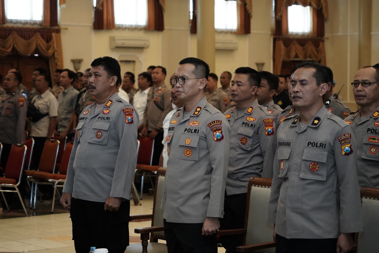 Polres Ponorogo Gelar Latpraops Mantab Brata Semeru 2023-2024 untuk Pemilu Damai