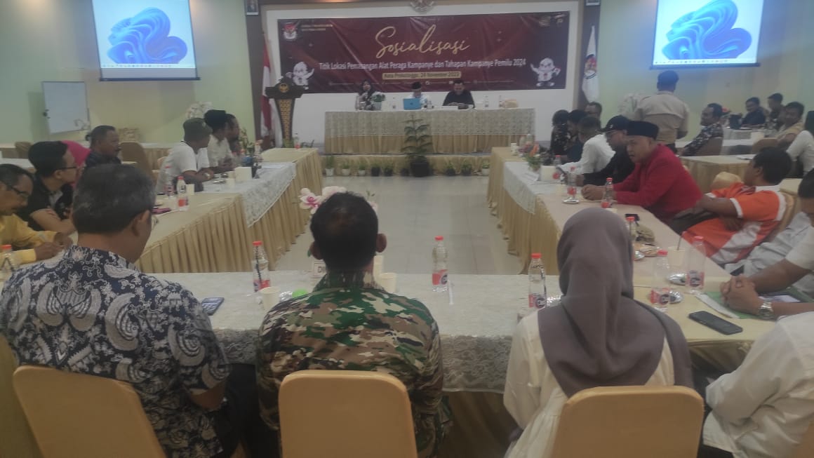 Kodim Probolinggo Ikuti Sosialisasi penentuan pemasangan alat peraga kampanye Dalam Penyelengaraan Pemilu