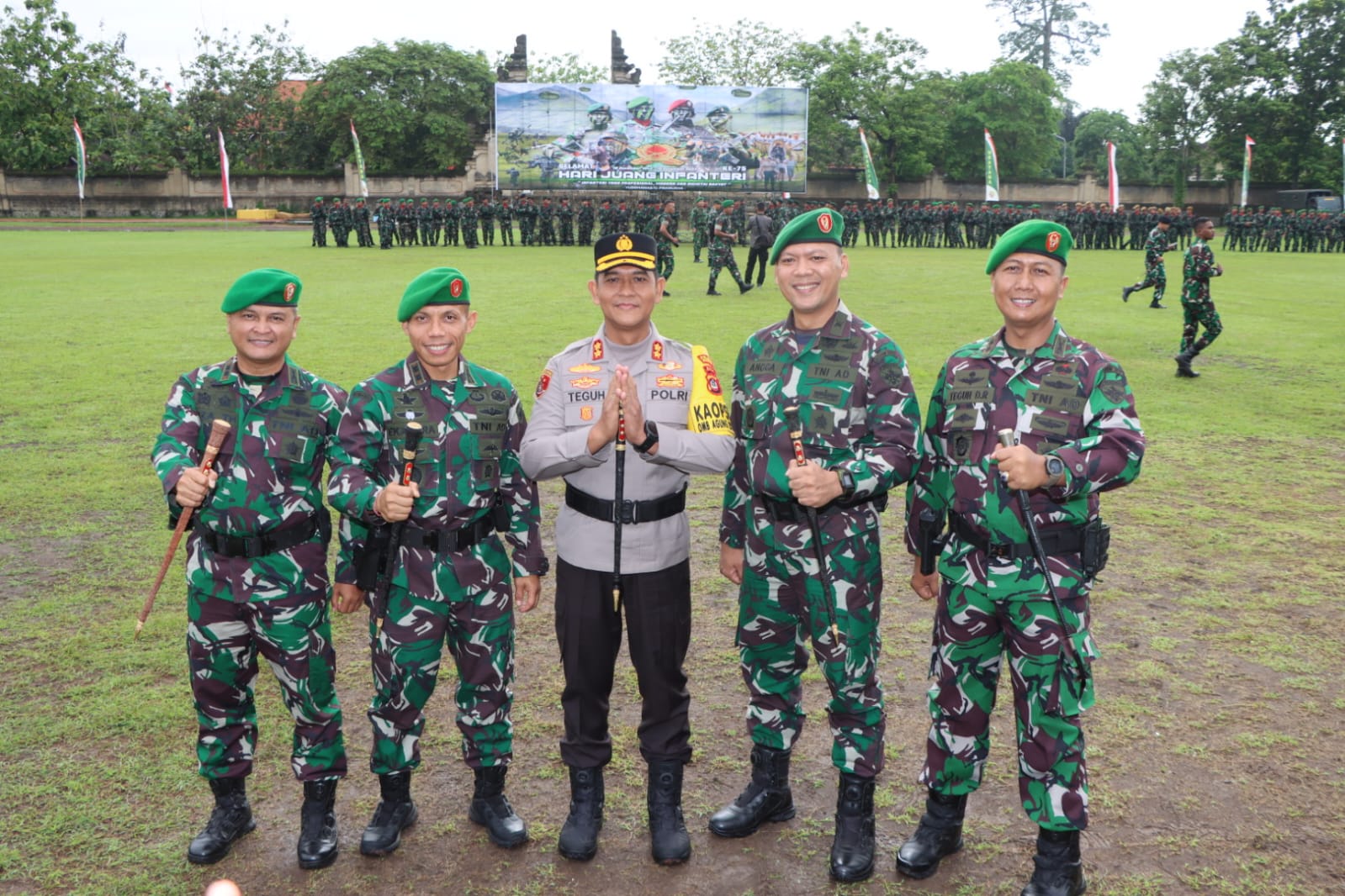 Kapolres Badung Hadiri Upacara Penyerahan  Simbol, Pemberangkatan Peleton Beranting Yudha Wastu Pramuka Jaya TA 2023