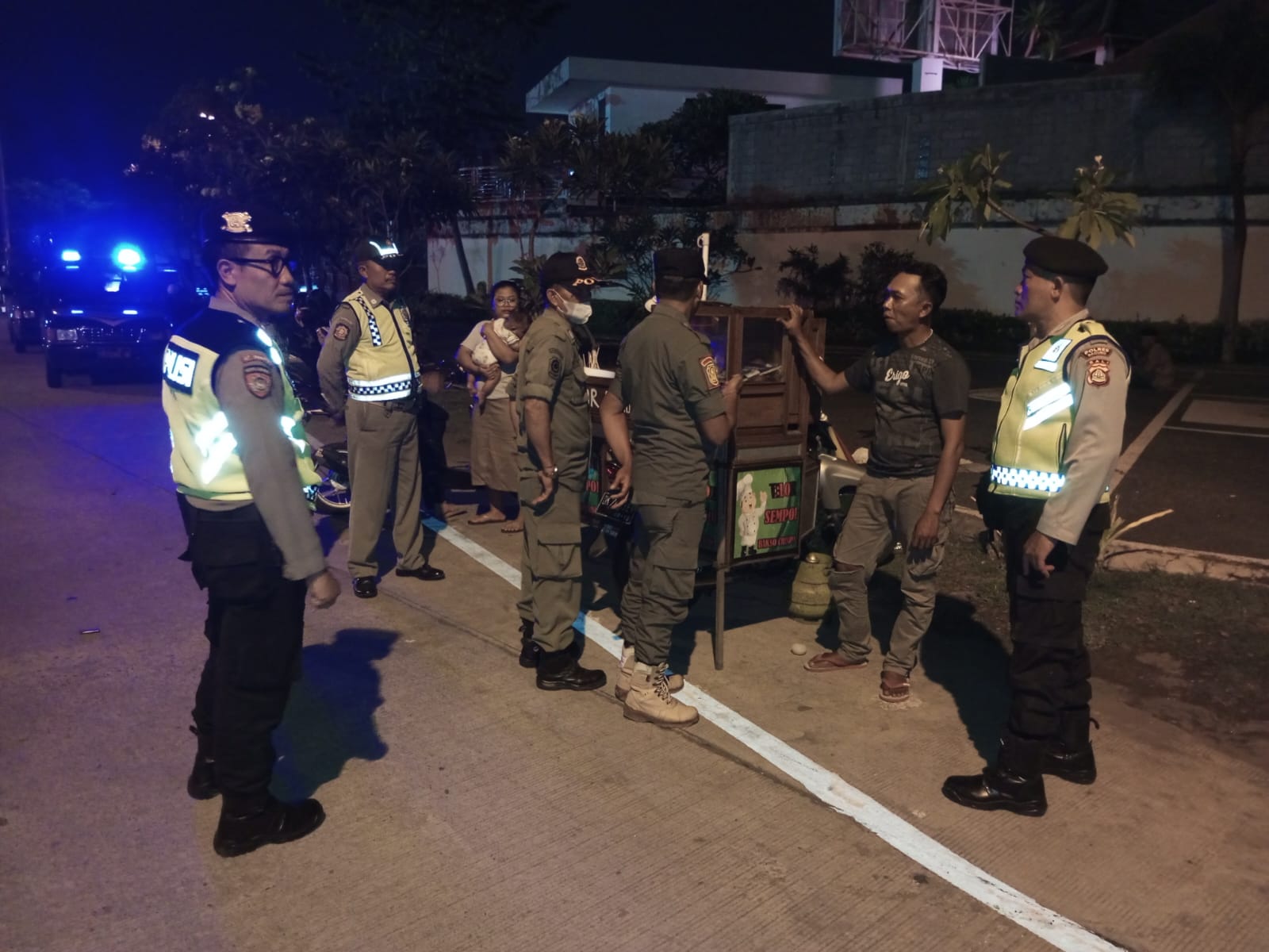 Polsek Mengwi Gelar Patroli Biru di Kawasan Patung Rama Shinta