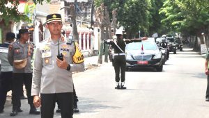 Amankan Kunjungan Wakil Presiden RI, Kapolres Pasuruan Ikut Terjun Mengamankan Jalur